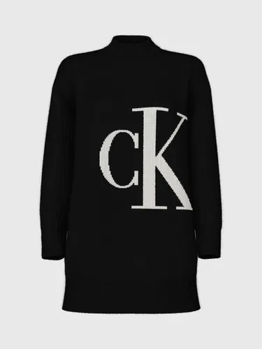 Calvin Klein Blown Up Logo Jumper, Black/White - Black/White - Female