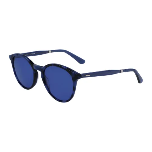 Calvin Klein , Blue Havana Sunglasses ,Blue unisex, Sizes: