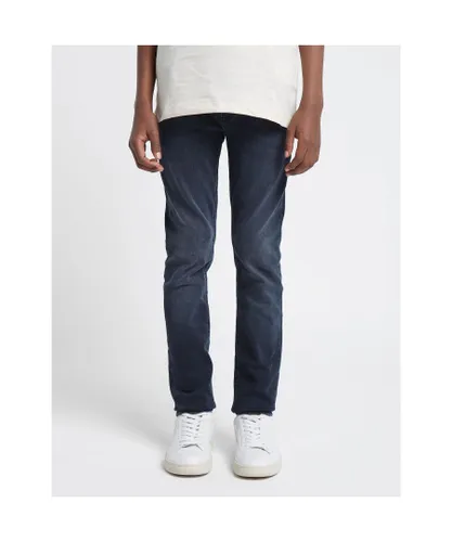 Calvin Klein Boys Boy's Juniors Skinny Jeans in Black Denim