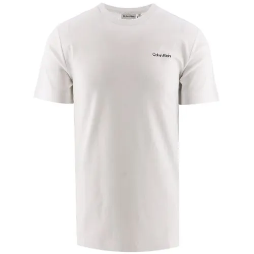 Calvin Klein Bright White Micro Logo Interlock Sweatshirt
