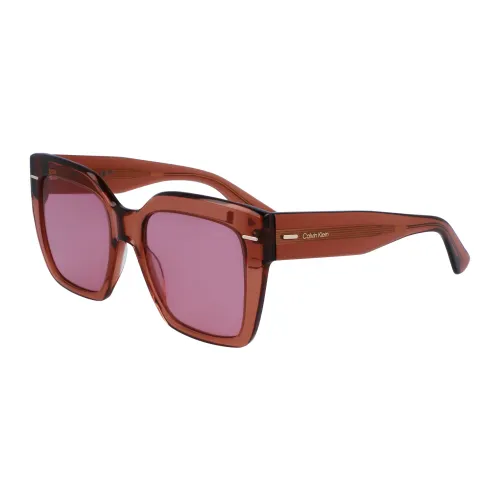 Calvin Klein , Brown/Violet Sunglasses ,Brown female, Sizes: