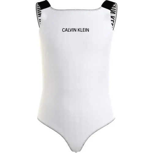 Calvin Klein Calvin Klein Logo Swimsuit - White