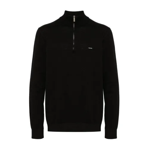 Calvin Klein , Calvin Klein Sweaters Black ,Black male, Sizes: