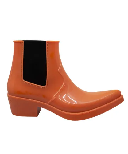 Calvin Klein Carol Rubber Womens Orange Wellington Boots