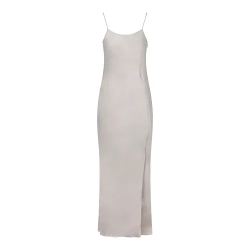 Calvin Klein , Chateau Grey Slip Dress ,Gray female, Sizes: