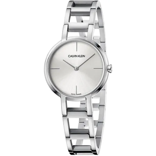 Calvin Klein , Cheers Watch - Silver Dial, 32mm Stainless Steel Case ,Gray female, Sizes: ONE SIZE