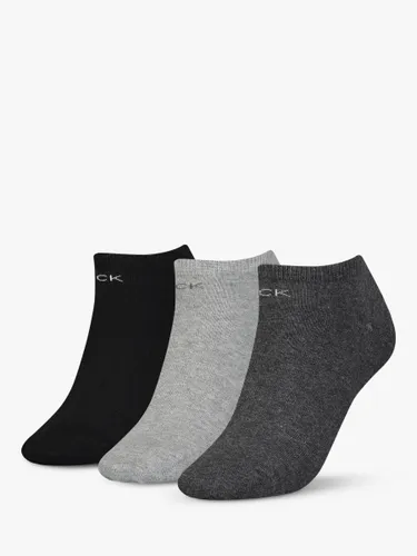 Calvin Klein Chloe Liner Socks, Pack of 3 - Dark Grey Melange - Female
