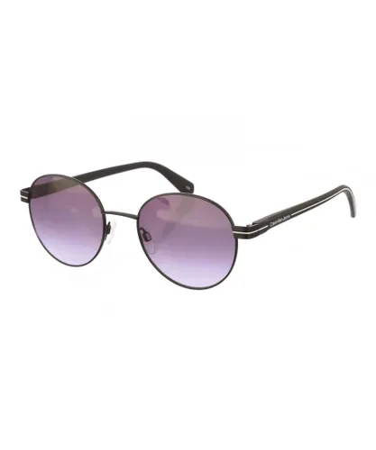 Calvin Klein CKJ22203S WoMens round shape metal sunglasses - Black - One
