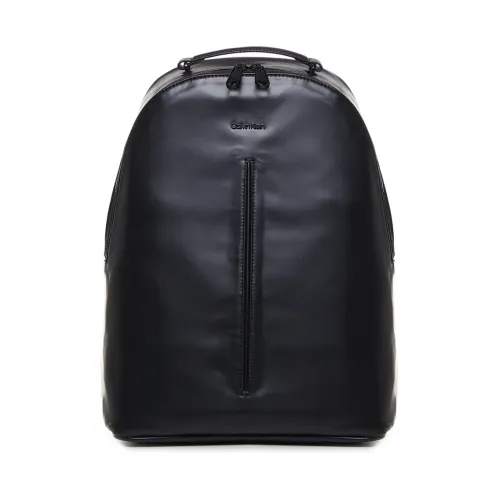 Calvin Klein , Classic Black Backpack with Laptop Pocket ,Black unisex, Sizes: ONE SIZE
