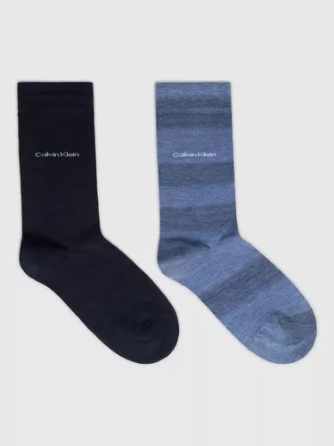 Calvin Klein Classic Socks, Pack of 2, Shadow Blue - Shadow Blue - Male