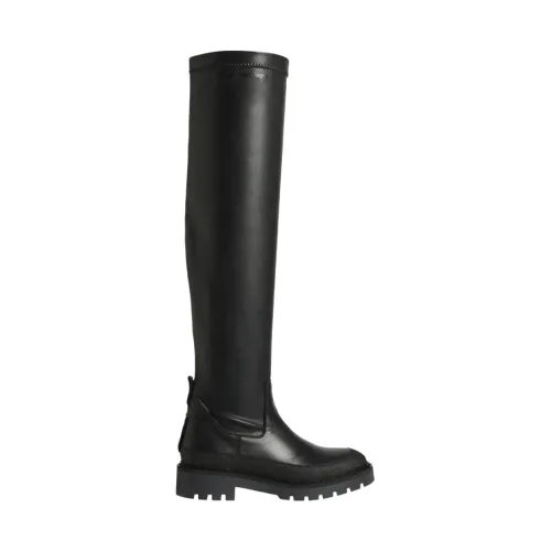 Calvin Klein , Combat High Boot - Women`s Edge Ankle Boots ,Black female, Sizes: