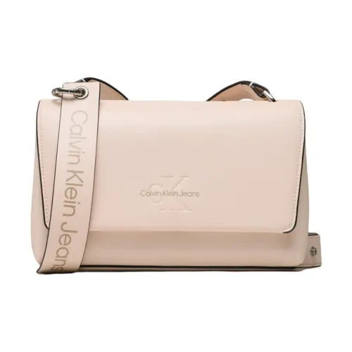 Calvin Klein , Contrast Logo Shoulder Bag ,Pink female, Sizes: ONE SIZE
