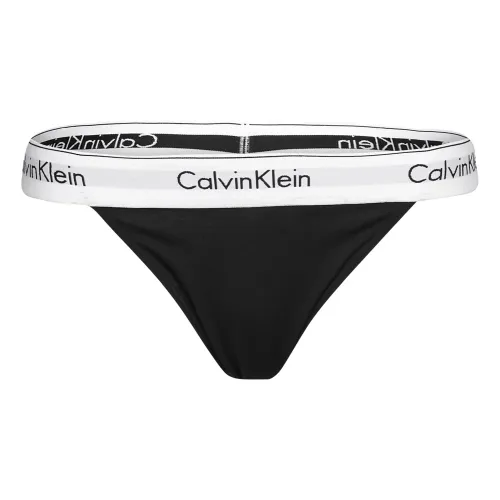 Calvin Klein , Cotton Modal Thong Autumn Winter Collection ,Black female, Sizes: