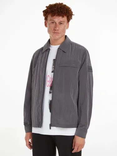 Calvin Klein Crinkle 2.0 Shirt Jacket, Grey - Grey - Male