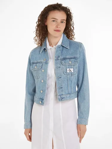 Calvin Klein Cropped 90's Denim Jacket, Denim Light - Denim Light - Female