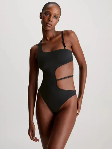 Calvin Klein Cut Out Swimsuit, Black - Black - Female