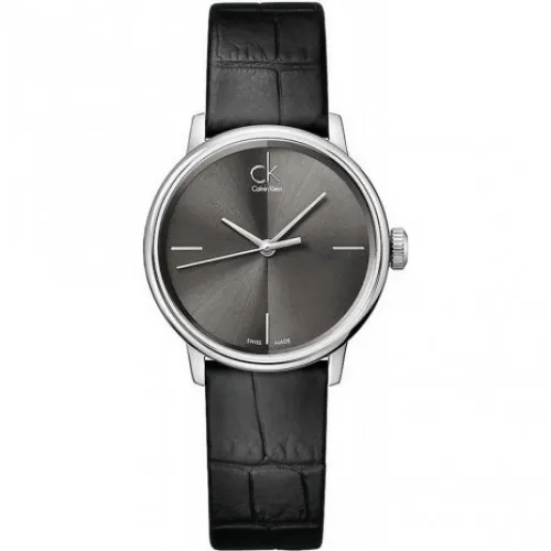 Calvin Klein , Dark Grey Quartz Women`s Watch ,Black female, Sizes: ONE SIZE