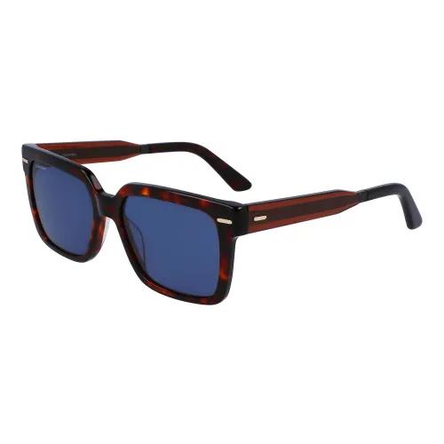 Calvin Klein , Dark Havana/Blue Sunglasses ,Multicolor male, Sizes: