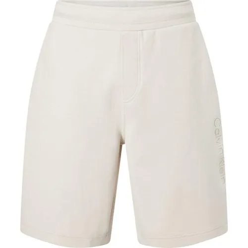 Calvin Klein Debossed Logo Shorts - Beige