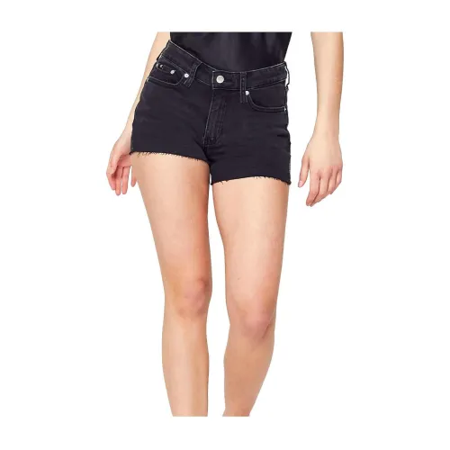 Calvin Klein , Denim Cowboy Shorts ,Black female, Sizes: