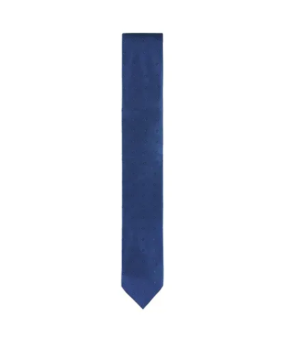 Calvin Klein Dotted Silk Mens Navy Tie - One