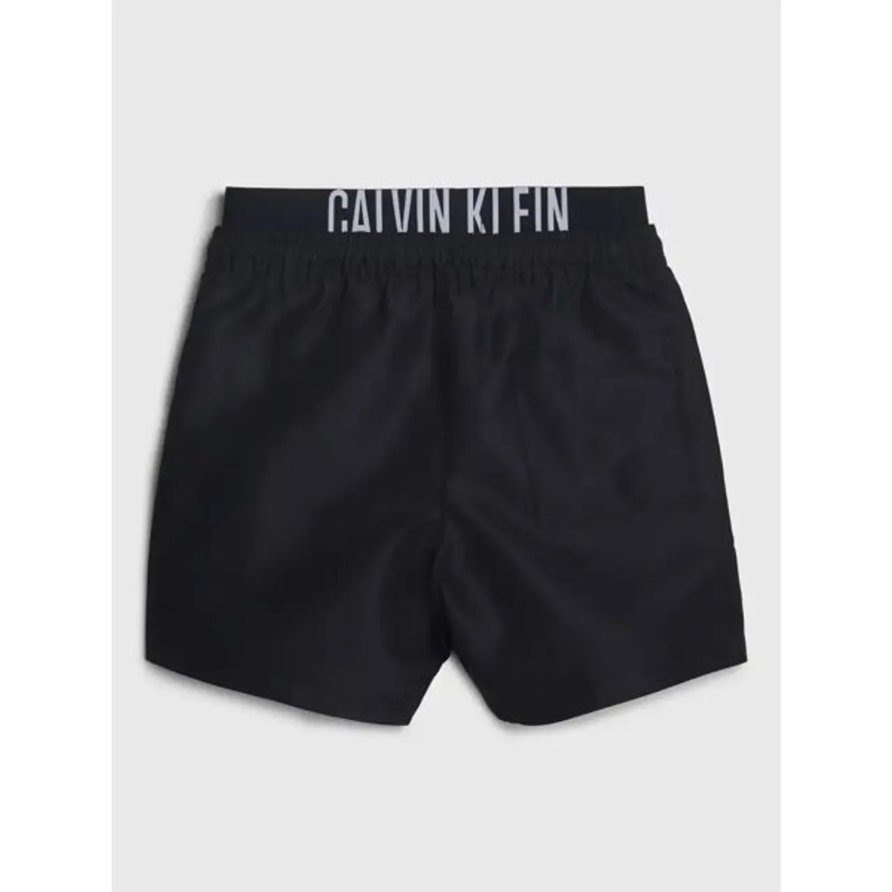 Calvin Klein Double Waistband Swim Shorts, Black - Black - Male
