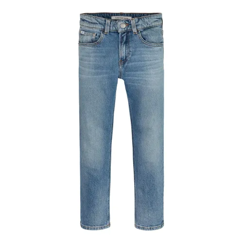 Calvin Klein , Elasticized Dad Fit Jeans ,Blue male, Sizes: