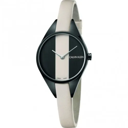 Calvin Klein , Elegant Quartz Watch with Black Dial ,White female, Sizes: ONE SIZE