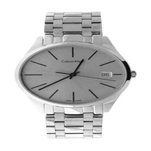 Calvin Klein , Elegant Quartz Women`s Watch with Silver Dial ,Gray female, Sizes: ONE SIZE