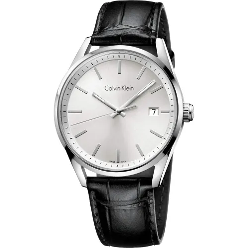 Calvin Klein , Elegant Silver Quartz Watch - K4M211C6 ,Gray male, Sizes: ONE SIZE