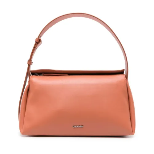 Calvin Klein , Elevated soft shoulder bag ,Brown female, Sizes: ONE SIZE