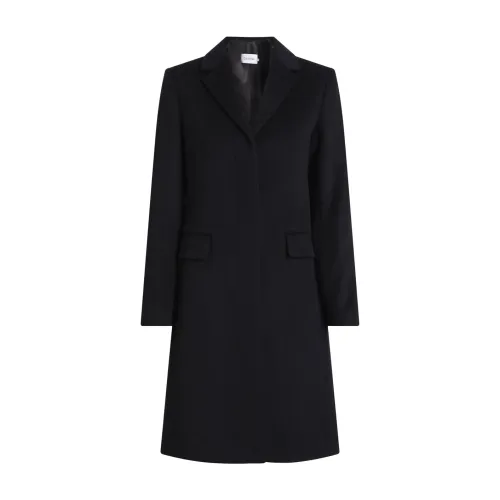 Calvin Klein , Essential Wool Coat Black ,Black female, Sizes: