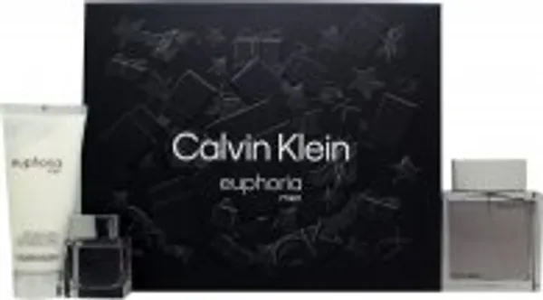 Calvin Klein Euphoria Gift Set 100ml EDT + 100ml Aftershave Balm + 15ml EDT