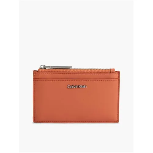 Calvin Klein Faux Leather Cardholder - Orange