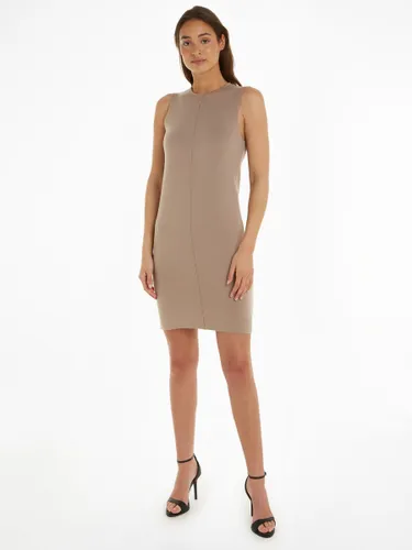Calvin Klein Fine Wool Blend Shift Dress, Neutral Taupe - Neutral Taupe - Female