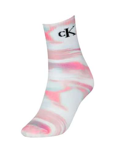 Calvin Klein Flow Tie Dye Effect Socks - Pink Multi - Female