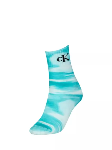 Calvin Klein Flow Tie Dye Effect Socks - Turquoise Multi - Female