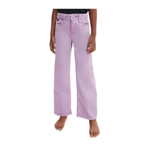 Calvin Klein , Girls` Cotton Jeans - Stylish and Comfortable ,Purple female, Sizes: