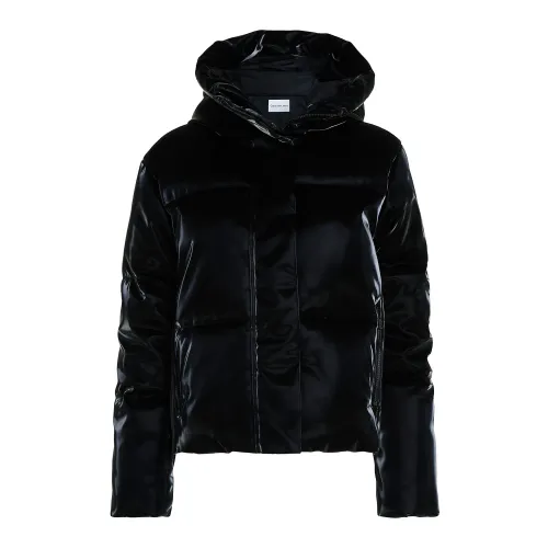 Calvin Klein , Glazed Short Puffer Jacket ,Black female, Sizes: