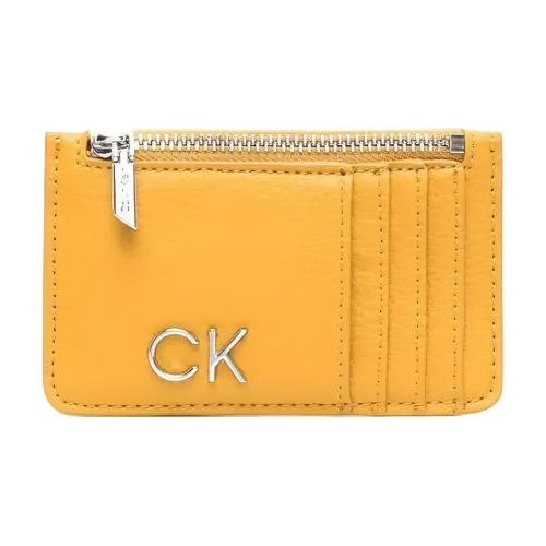Calvin Klein , Gold Wallet and Cardholder for Modern Women ,Yellow female, Sizes: ONE SIZE