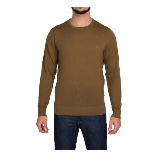 Calvin Klein , GWR Fango Merino Wool Sweater ,Brown male, Sizes: