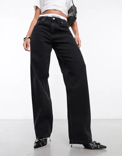 Calvin Klein Jeans 90's straight jeans in black wash