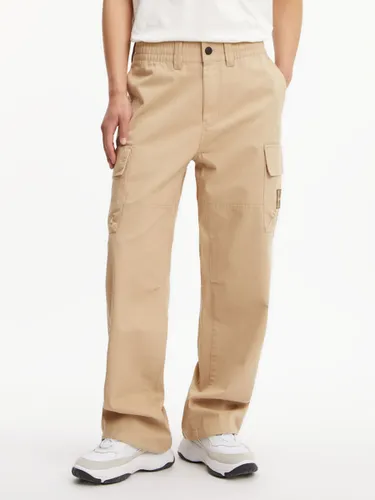 Calvin Klein Jeans Badge Cargo Trousers, Travertine - Travertine - Male