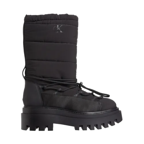 Calvin Klein Jeans , Black Flatform Snow Boots ,Black female, Sizes: