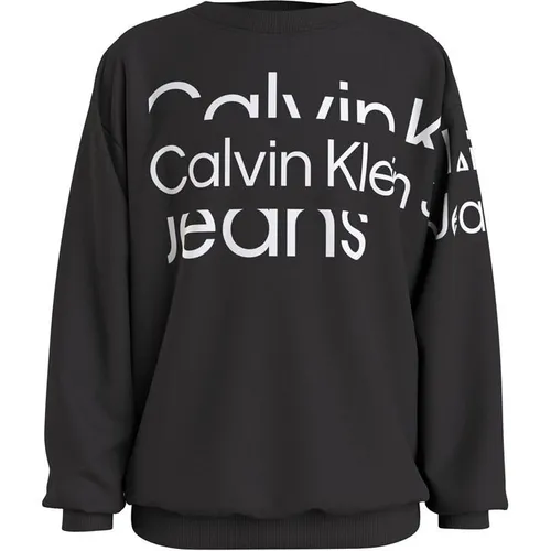 Calvin Klein Jeans Blown Up Sweater Junior's - Black