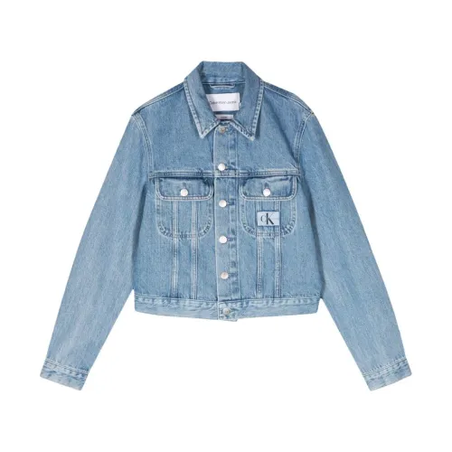 Calvin Klein Jeans , Blue Denim Denim Jacket ,Blue female, Sizes:
