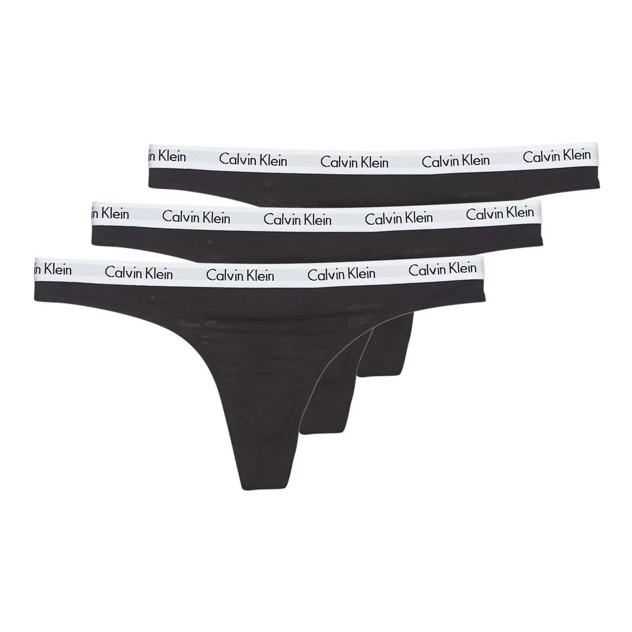 Calvin Klein Jeans  CAROUSEL THONG X 3  women's Tanga briefs in Black