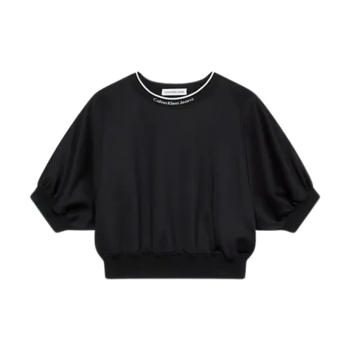 Calvin Klein Jeans , Casual Cotton Tee Shirt ,Black female, Sizes: