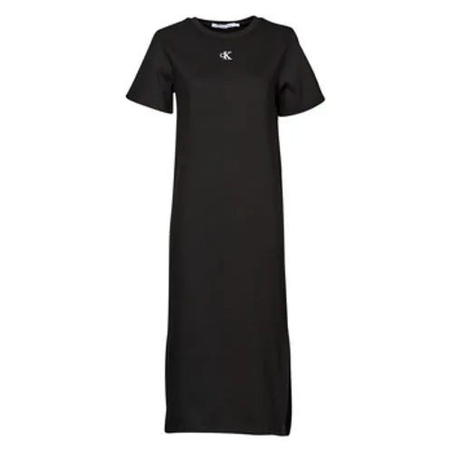 Calvin Klein Jeans  CK RIB LONG T-SHIRT DRESS  women's Long Dress in Black
