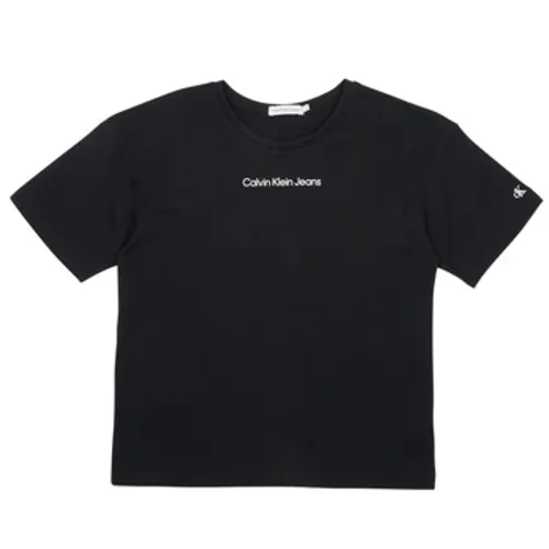 Calvin Klein Jeans  CKJ LOGO BOXY T-SHIRT  girls's Children's T shirt in Black